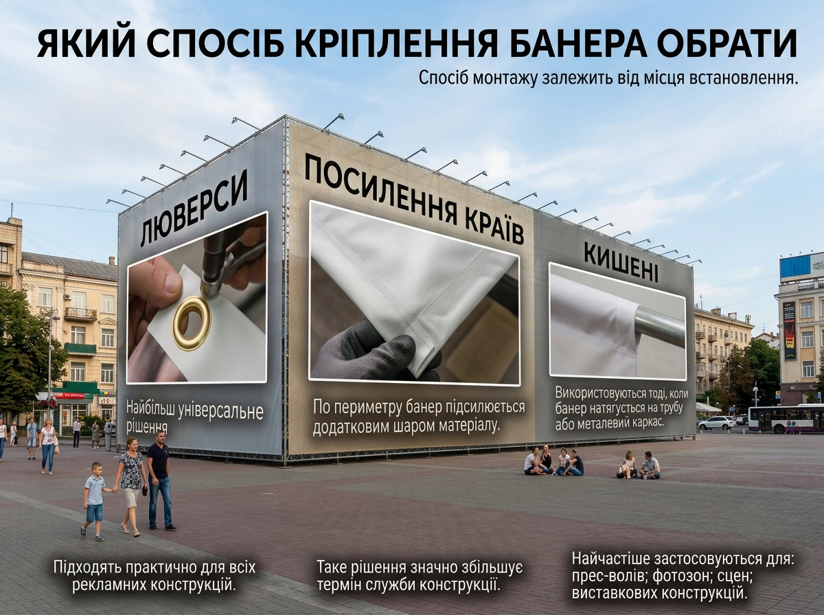 Який спосіб кріплення банера обрати